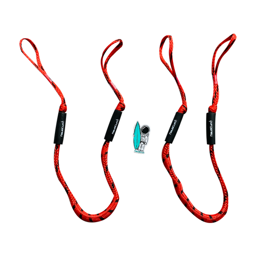 NautiCurl Bungee Boat Ropes - Shock Absorbing (2 Ropes)