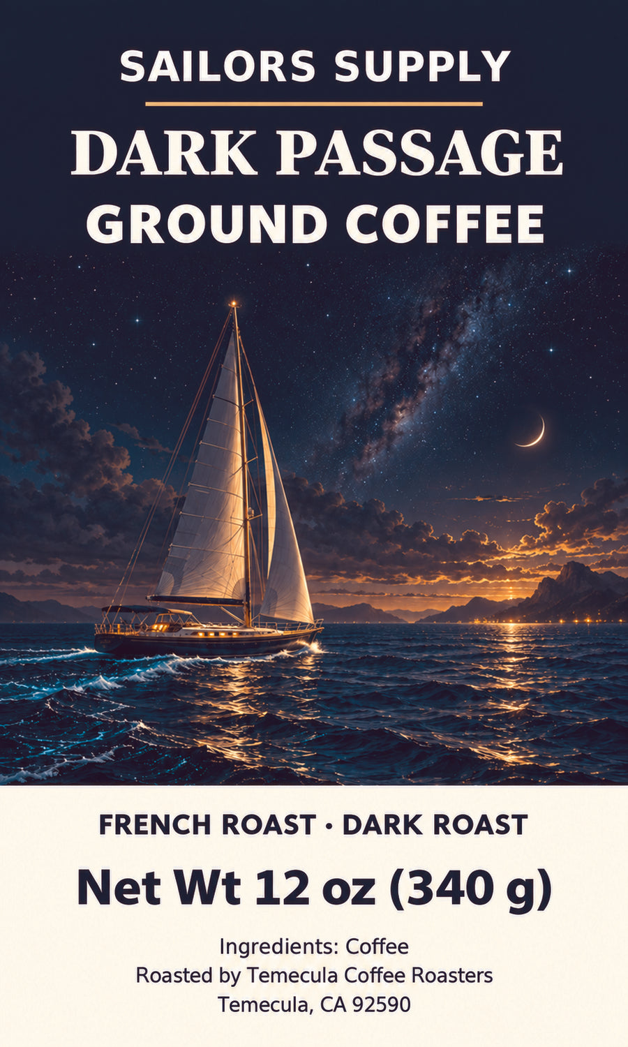 Dark Passage — French Roast Ground Coffee, 12 oz