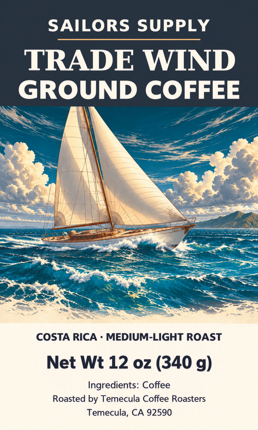 Trade Wind — Costa Rica Ground Coffee, 12 oz