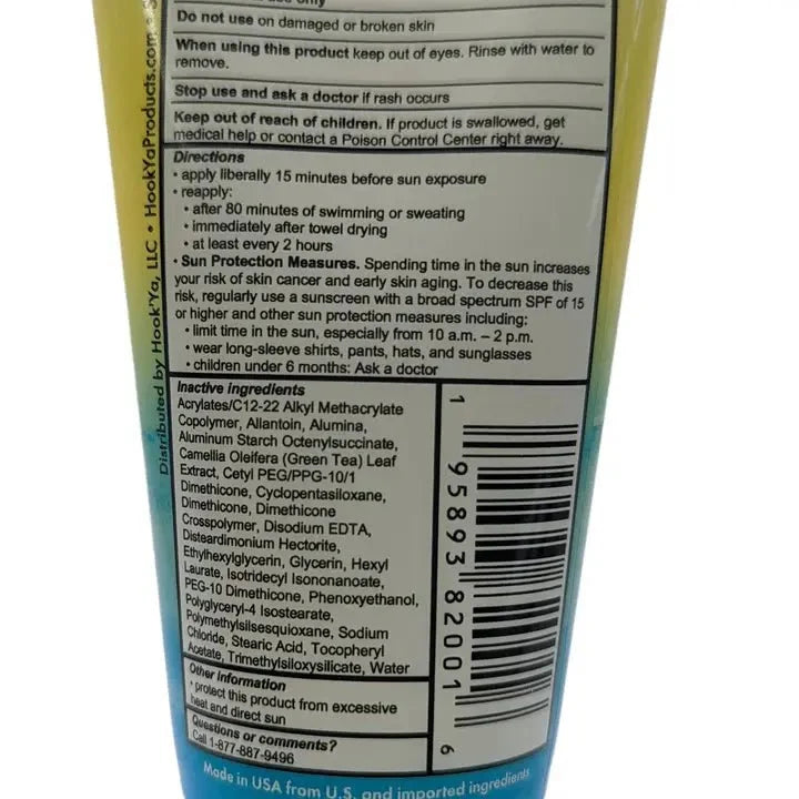 Hook Ya Sport Mineral Sunscreen Lotion SPF 50 – Reef Safe, Bait Safe, Boat Safe
